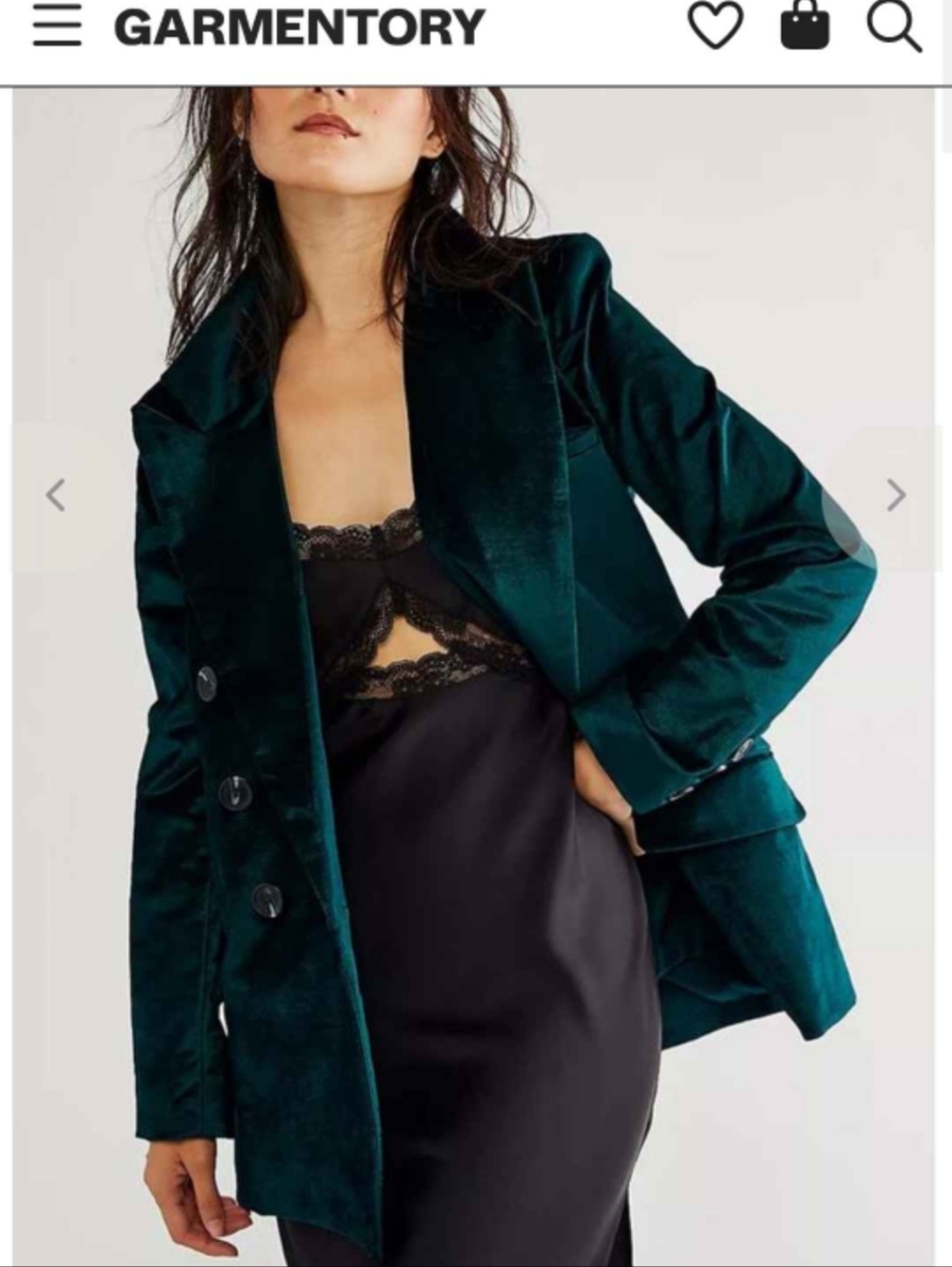 ANTHROPOLOGIE Maeve Velvet Blazer Dress jade green 6 - Picture 5 of 9